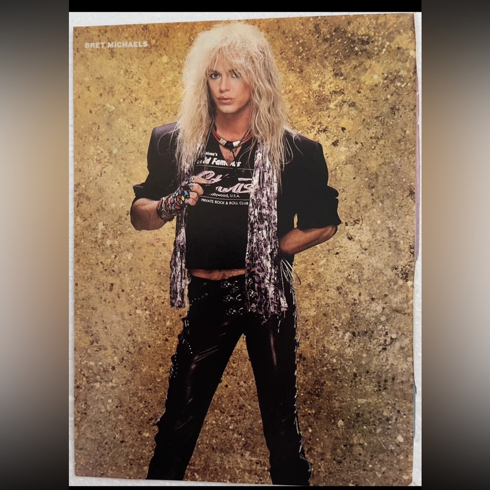 Vintage Poison Bret Michaels Pinup
